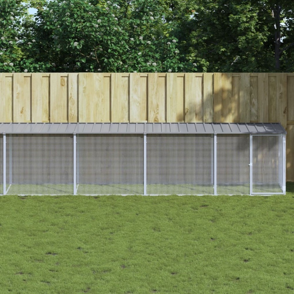 Chicken Cage with Roof Anthracite 803x98x90 cm Galvanised Steel