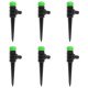 Rotating Sprinklers 6 pcs Green and Black 3x6x19.5 cm ABS & PP