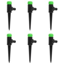 Rotating Sprinklers 6 pcs Green and Black 3x6x19.5 cm ABS & PP