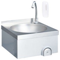 Hand Wash Sink with Faucet and Soap Dispenser Stainless Steel