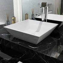 Basin Square Ceramic White 41.5x41.5x12 cm