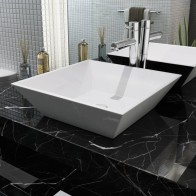 Basin Square Ceramic White...