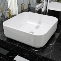 Basin Square Ceramic White...