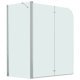 Bi-Folding Shower Enclosure ESG 120x68x130 cm