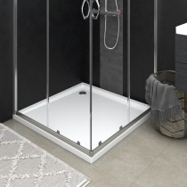 Rectangular ABS Shower Base Tray Black 80x90 cm