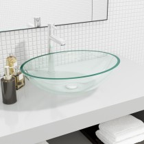 Basin Glass 50x37x14 cm Frosted