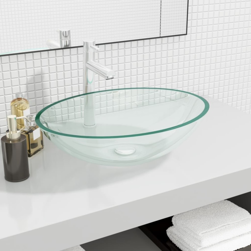 Waschbecken Glas 50x37x14 cm Matt