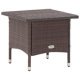 Tea Table Grey 50x50x47 cm Poly Rattan