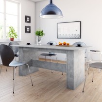Dining Table Brown Oak 180x90x76 cm Engineered Wood