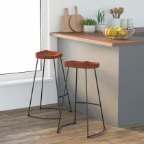 Gavin Bar Stools 2 pcs 45x40x63 cm Solid Wood Mango