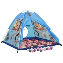 Children Play Tent with 250 Balls Blue 120x120x90 cm