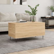 Coffee Table Brown Oak 90x44.5x45 cm Engineered Wood