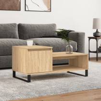 Coffee Table Black 100x50x45 cm Engineered Wood