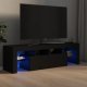 TV-Schrank mit LED-Beleuchtung Grau 140x36,5x40 cm