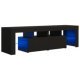 TV-Schrank mit LED-Beleuchtung Grau 140x36,5x40 cm