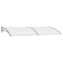 Door Canopy Grey and Transparent 150x80 cm PC
