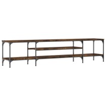 TV-Schrank Räuchereiche 100x35x45 cm Holzwerkstoff & Eisen