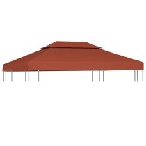 2-Tier Gazebo Top Cover 310 g/m  3x3 m Terracotta