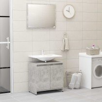 Bathroom Furniture Set White and Sonoma Oak Engineered Wood