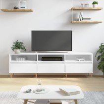 TV Cabinet White 150x30x44.5 cm Engineered Wood