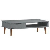 Coffee Table MOLDE Grey 100x55x31 cm Solid Wood Pine