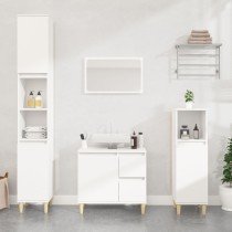 Badschrank Braun Eichen-Optik 30x30x100 cm Holzwerkstoff