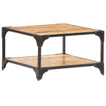 Coffee Table 40x40x36 cm Solid Rough Mango Wood
