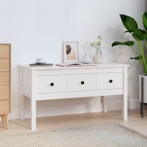 Coffee Table Black 102x49x55 cm Solid Wood Pine