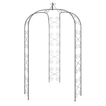 Garden Arch Black  180x255 cm Steel