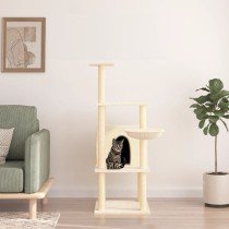 Cat Tree with Sisal Scratching Posts Dark Grey 132 cm