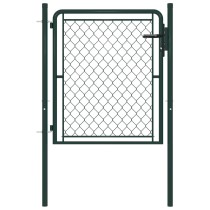 Garden Gate Steel 400x75 cm Green