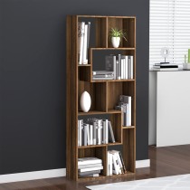 Book Cabinet Smoked Oak 67x24x161 cm Engineered Wood