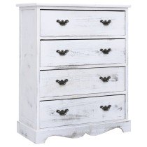 Drawer Cabinet White 60x30x75 cm Wood