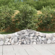 Arched Gabion Baskets 8 pcs 400x50x160/180 cm Galvanised Iron