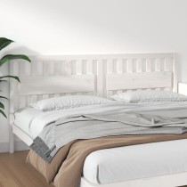 Bed Headboard White 155.5x4x100 cm Solid Wood Pine