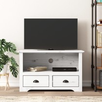 TV-Schrank mit 2 Schubladen BODO Braun 91x43x56 cm Kiefernholz