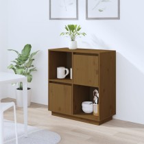 Sideboard Grau 74x35x80 cm Massivholz Kiefer
