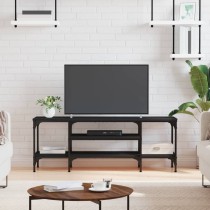 TV-Schrank Räuchereiche 100x35x45 cm Holzwerkstoff & Eisen