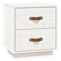 Bedside Cabinet Black 40x34x45 cm Solid Wood Pine