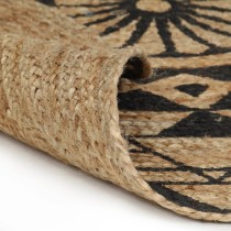 Handmade Rug Jute with Print Polka Dot 120 cm