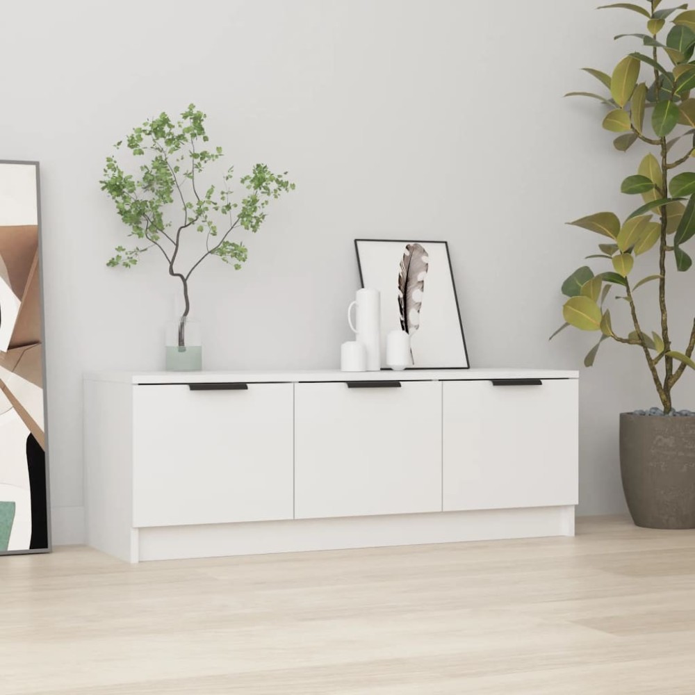 TV Cabinet Black 102x35x36.5 cm Engineered Wood