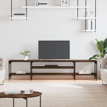TV-Schrank Räuchereiche 100x35x45 cm Holzwerkstoff & Eisen