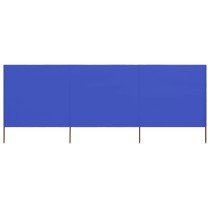 5-panel Wind Screen Fabric 600x160 cm Azure Blue