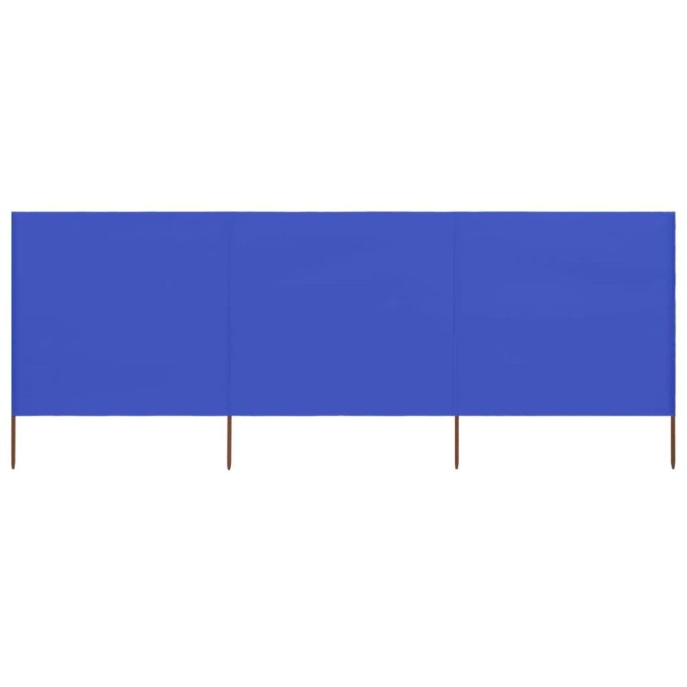 5-panel Wind Screen Fabric 600x160 cm Azure Blue