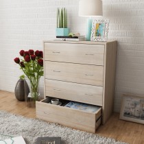 Kommode mit 4 Schubladen 60×30,5×71 cm Weiß