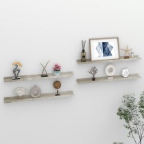 Wall Shelves 2 pcs Concrete Grey 40x9x3 cm