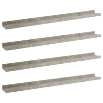 Wall Shelves 2 pcs Concrete Grey 40x9x3 cm