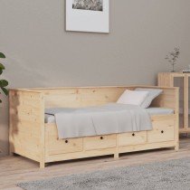 Day Bed White 75x190 cm Solid Wood Pine