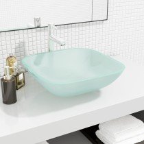 Waschbecken Glas 42x42x14 cm Gold