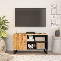 TV Cabinet 80x33x46 cm Solid Wood Mango&Engineered Wood